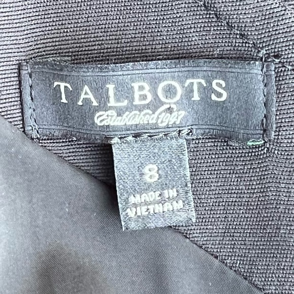 Talbots Sleeveless Knee Length Black Dress Style Tres Jolie Size 8 - Picture 5 of 8